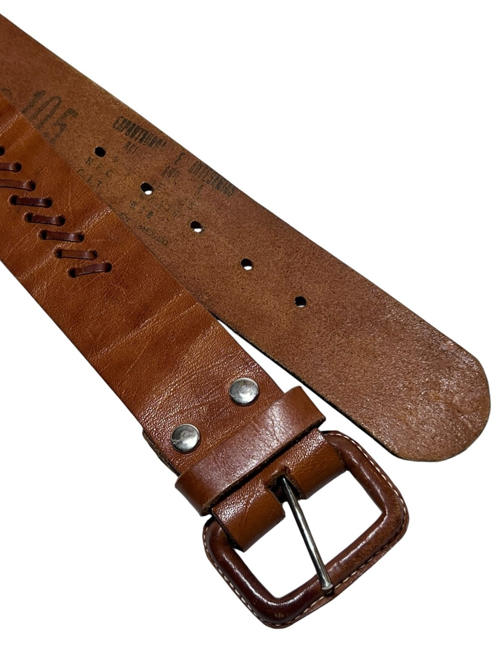 Rustic Leather belt Men's Brown Leather Belt - Western Classic Casual Style